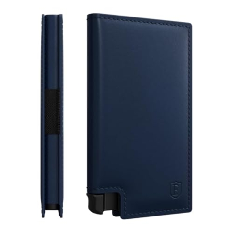 Ekster Parliament Wallet | RFID-Schutz Geldbörse für Herren Mit Push Button | Quick-Access Slim Wallet | Minimalistische Leder Kartentui | Platz für bis zu 12 Karten