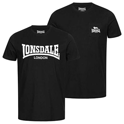 Lonsdale Herren Sussex Doppelpack T-Shirt, Schwarz, S EU
