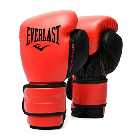 Everlast Unisex – Erwachsene Powerlock 2R Glove Handschuhe, Rot, 12oz