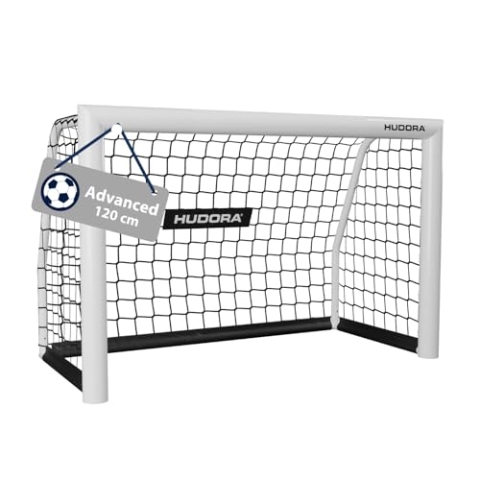 HUDORA Fußballtor Advanced 120/180/240/300 - Fußballtor für Kinder/Jugendliche & Erwachsene - Outdoor-Fußball-Tor für Garten - Wetter- & standfestes Fußball-Trainingstor mit engmaschigem Netz