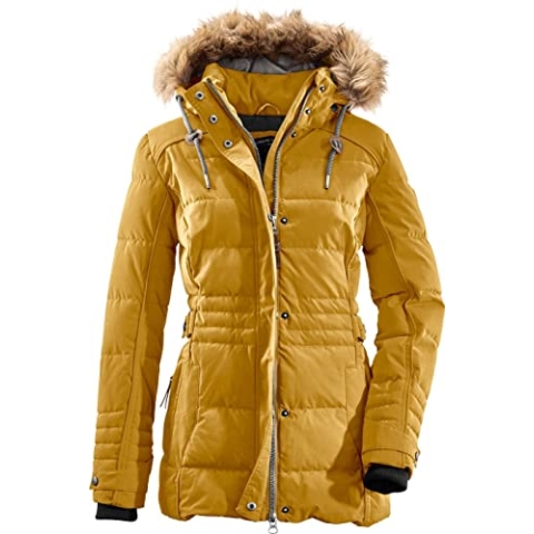 G.I.G.A. DX (GIGEQ Damen Casual Funktionsjacke in Daunenoptik mit abzippbarer Kapuze Oiva, gebranntes gelb, 36, 34490-000