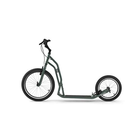 Yedoo S2016 Tretroller - bis 150 kg, Kickscooter mit Luftreifen 20/16 - für Erwachsene, Scooter Roller mit verstellbarem Lenker, Dogscooter (grün)