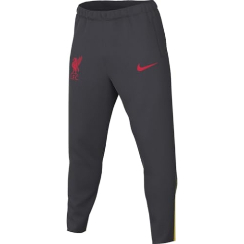 Nike Liverpool Fc Pants LFC M Nk Df Strk Pant Kpz3R, Dk Smoke Grey/Chrome Yellow/Global Red, FQ2454-070, S