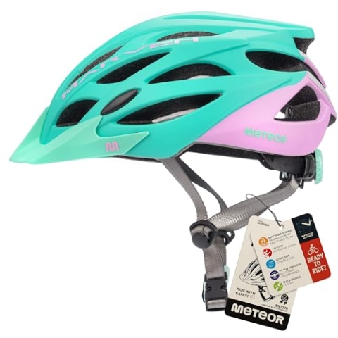 meteor® Marven Fahrradhelm Herren Damen Kinder-Helm MTB rollerhelm mädchen kinderfahrradhelm für Downhill rennradhelm Mountainbike Inliner skaterhelm BMX fahradhelm Scooter Jungen Bike Helmet