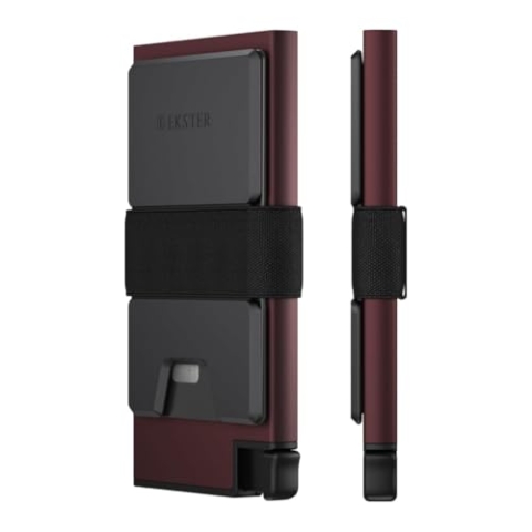 Ekster Aluminium RFID Blocker kartenetui Geldbeutel Herren | separiert und wirft einzelne Karten mit einem klick aus, stark und dennoch leicht mit viel Platz für Bank- und Visitenkarten (Redwood)