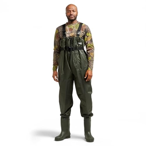 DAM Taslan Chest Wader, Overalls, Wathosen, All Fishing, Unisex, Grün, EU 42 | UK 8 | US 9