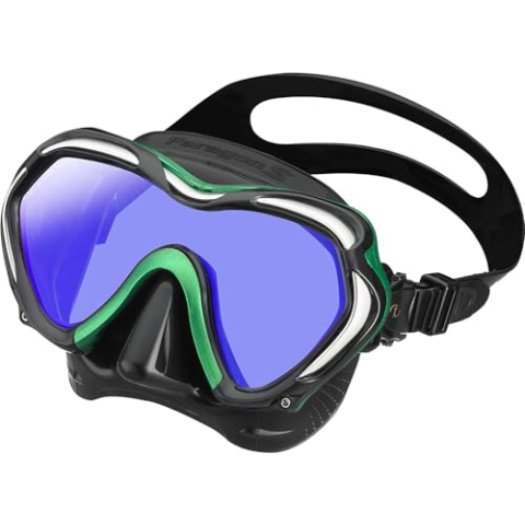 TUSA Paragon S Tauch-Maske Einglas UV Filter Profi (Energy Green)