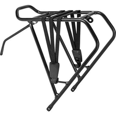 PUKY Alu-Gepäckträger Set 20 Schwarz | Für Modell LS-PRO 20 | Stoßfeste Pulverbeschichtung | Max. Zuladung 15 kg | Alu-Befestigungsstrebe | Leichtes und Robustes Kinderfahrrad Zubehör