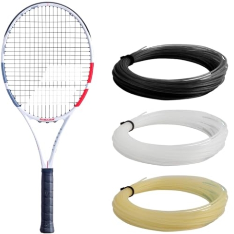 Babolat Strike Evo Strung Schläger, Weiß/Rot/Schwarz (Weiß), 37