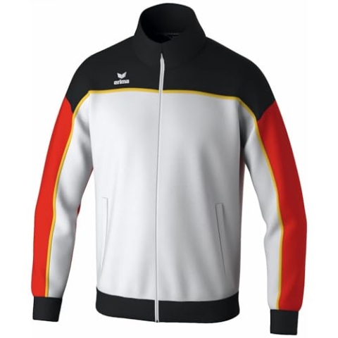 Erima Unisex „CHANGE by erima" Trainingsjacke, weiß/schwarz/rot, 3XL