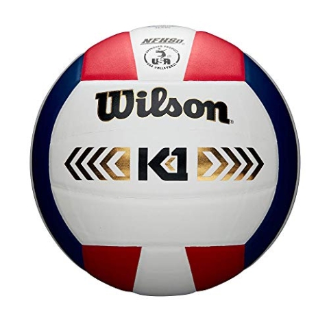 Wilson Unisex-Adult K1 Gold VB RDWHNA Volleyball, RED/White/Navy, Official