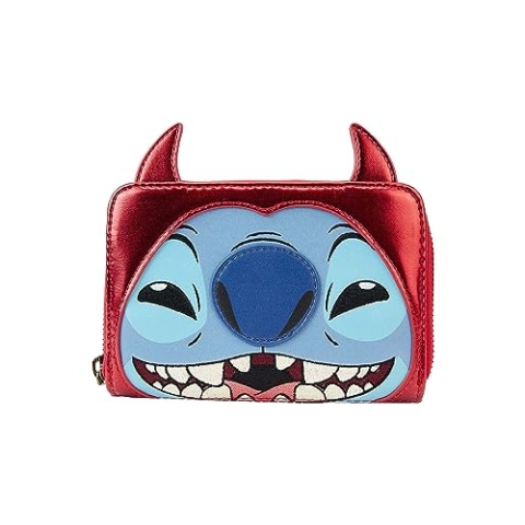 Loungefly Disney Stitch Devil Cosplay Zip Around Wallet, Mehrfarbig/Meereswellen (Ocean Tides), Einheitsgröße, Geldbörse mit Reißverschluss