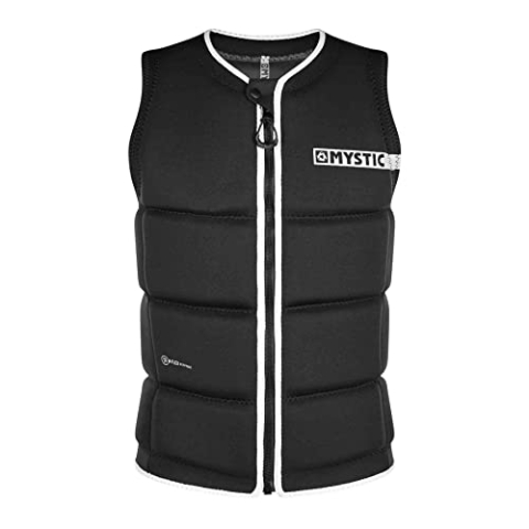 Mystic Watersports - Surf Kitesurf & Windsurfing Brand Front Zip Wake Impact Weste Top - Schwarz - Unisex