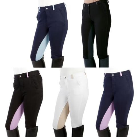 PFIFF 101249 Reithose Elisa, Vollbesatz, Kinder, Mädchen Schwarz/Grau 134