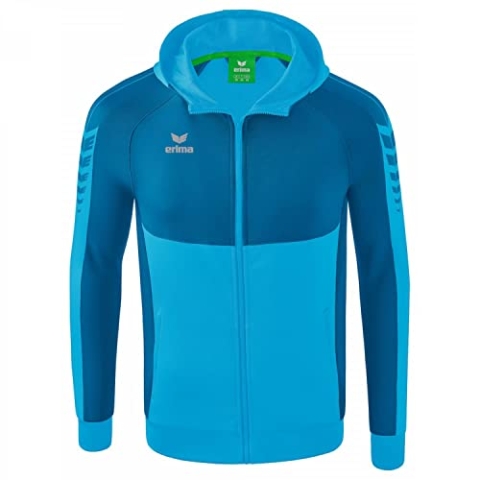 Erima Herren Six Wings Trainingsjacke mit Kapuze, curacao, XL