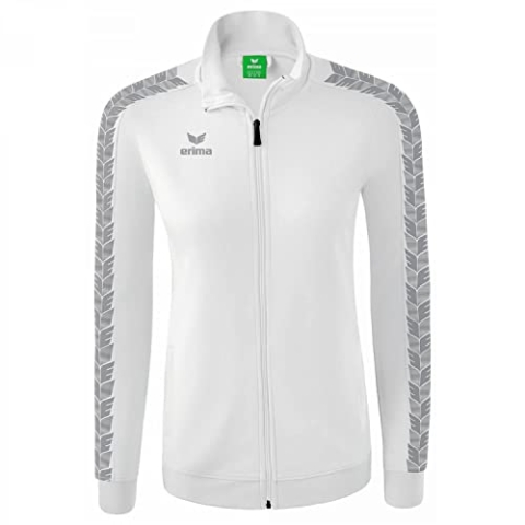 Erima Essential Team Tracktop Jacke Damen weissgrau, 40 Damen