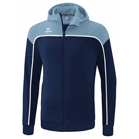 Erima Herren „CHANGE by erima" Trainingsjacke mit Kapuze, new navy/faded denim/weiß, XXL