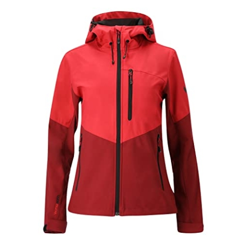 WHISTLER Damen Damen Softshelljacke Rosea I Wasserfeste Funktionsjacke für Outdoor-Aktivitäten, winddicht und atmungsaktiv 4223 Rococco Red 48
