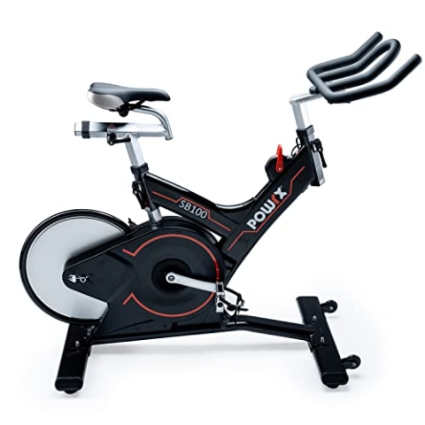 POWRX Indoor Fahrrad I Heimtrainer mit Magnetbremse I Ergometer Hometrainer höhenverstellbar I Fitnessbike Cycling Bike für zuhause, fitnessbikes