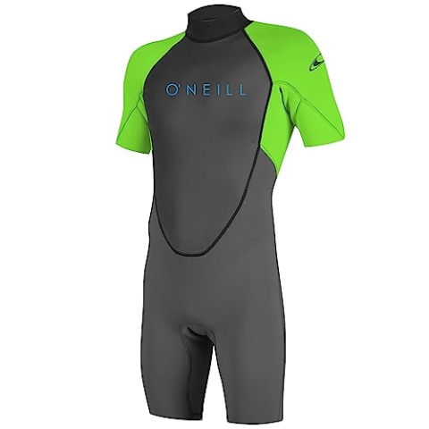 O'Neill Herren Reactor-2 2mm Back Zip Spring Wetsuit, Green, L