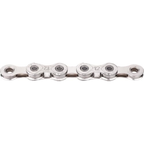 Fahrrad Kette, KMC Fahrradkette, X12 Silver, 1/2" x 11/128", 126 Glieder, 12-fach, Nickel beschichtet, silber