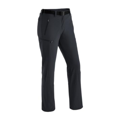 Maier Sports Rechberg Therm, Warme Damen Wanderhose, Wasserabweisende Outdoorhose für Trekking und Hiking, PFC-frei, mTHERM light Wattierung, mSTRETCH Tec 4 & Dryprotec, Schwarz, 38 (W29/L31)