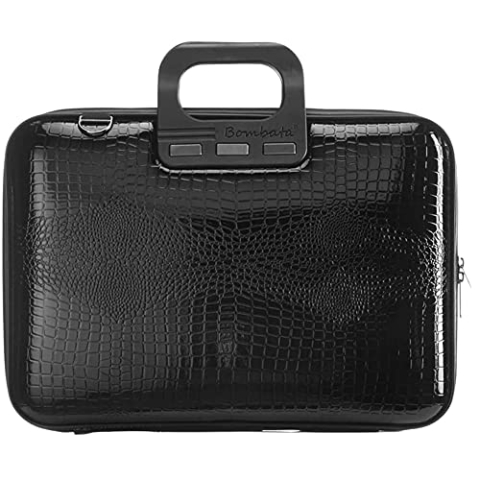 Laptoptasche 15.6 Zoll – Laptop Bag Waterproof Mit Schultergurt – Notebook Tasche mit Innentaschen – Laptop Briefcase - Kunstleder Rot Burgunderrot (Schwarz)