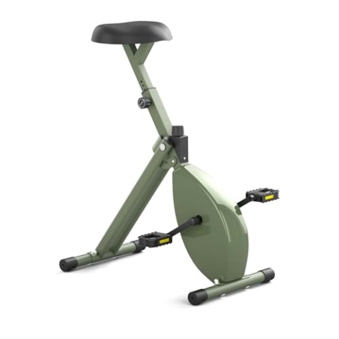 Deskbike – Premium Tischfahrrad – Schreibtisch-Fahrrad für Büro und Zuhause – Heimtrainer – Pedaltrainer – Fitnessgerät – Beintrainer für Zuhause - Bürostuhl - Grün/Grün Fahrradrahmen
