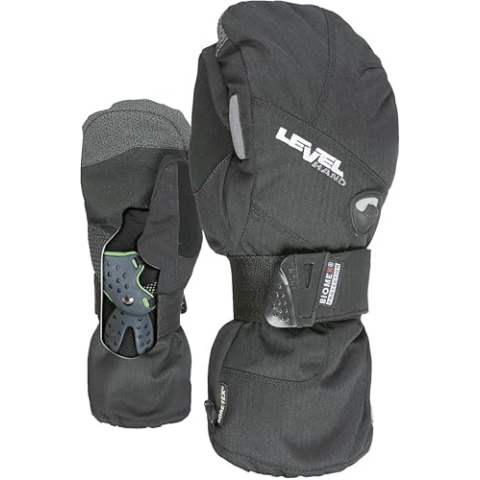 Level Half Pipe Gore-Tex - Snowboard Handschuhe, Thermohandschuhe Winter Herren mit Verstellbarem Riemen und Stulpe, Ski- und Winterhandschuhe Herren Wasserdicht, Atmungsaktiv für Snowboard - 1 Paar