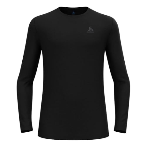 Odlo Herren Merino 160 Baselayer Crew Longsleeve Laufbekleidung Longsleeve Black - Schwarz XL