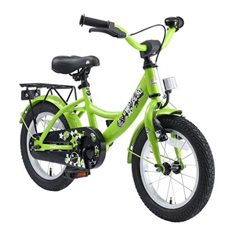 BIKESTAR Kinderfahrrad für Jungen ab 4 Jahre | 14 Zoll Kinderrad Classic | Fahrrad für Kinder Grün | Risikofrei Testen