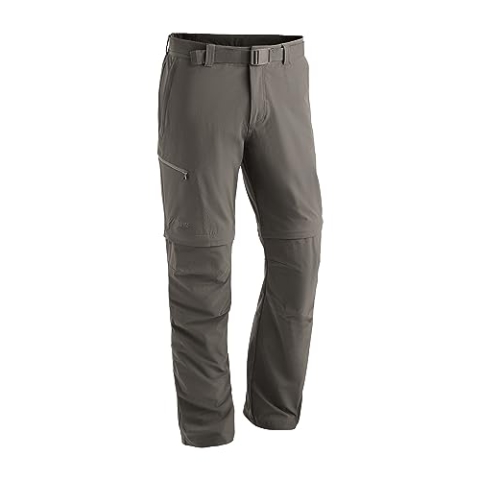 Maier Sports Tajo 2, Herren Wanderhose, Wasserabweisende Outdoorhose für Trekking und Hiking, Praktische Zipp-off-Funktion, PFC-frei, mSTRETCH pro 4 & Dryprotec, Braun, 28 (W40/L31)