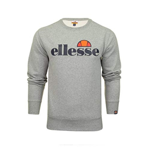 Ellesse Mens SL Succiso Sweatshirt, Grey Marl, LGE