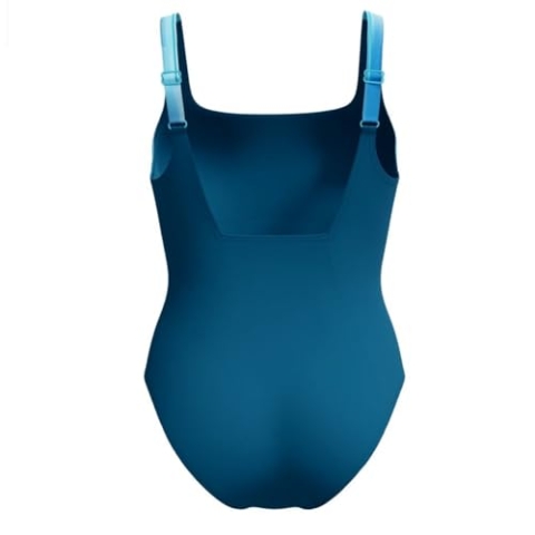 Speedo SPDSCU CNTR Eclipse Badeanzug Damen mit verstellbaren Trägern, Farbe:Blau, Größe:42