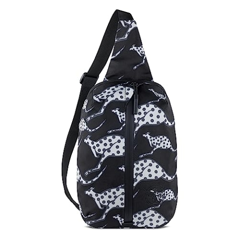 Chiemsee Jump N Fly Crossbody Brusttasche für Damen & Herren, Sling Bag aus RPET, schwarz