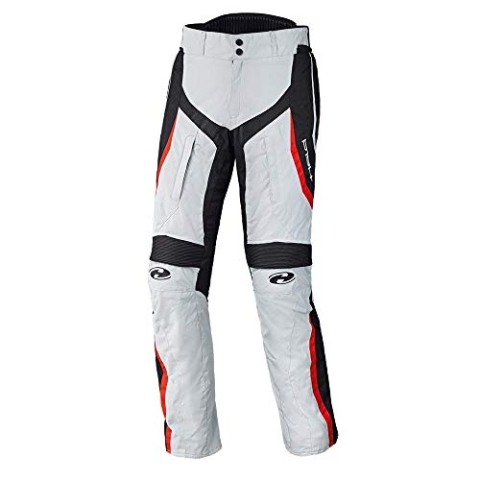 Held Link sportliche Motorrad Textilhose, Farbe grau-rot, Größe L