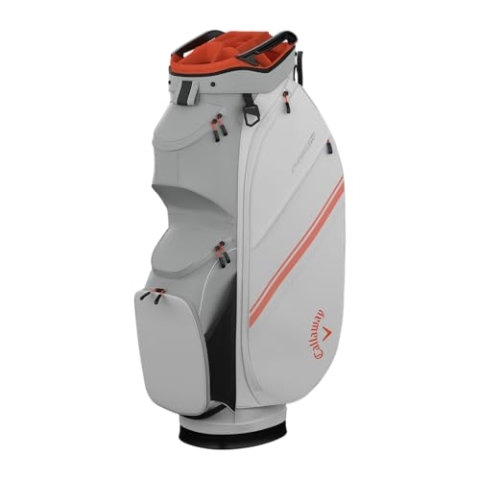 Callaway Golf Chase Tasche für 14 Wagen, 2025, Weiß/Silber/Orange