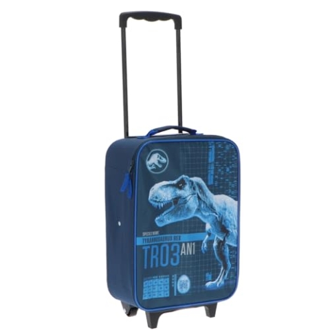Undercover - Jurassic World Kinder Trolley - geräumiges Hauptfach - idealer Reisebegleiter - verstellbare und fixierbare Teleskopstange - Maße 46 x 32 x 16 cm