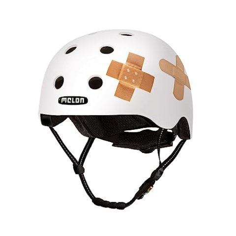 Melon »Plastered White« Leichter und Cooler Fahrradhelm für Damen, Herren und Kinder mit maximalem Schutz Größe XL-XXL (58-63cm) Weiß Pflaster