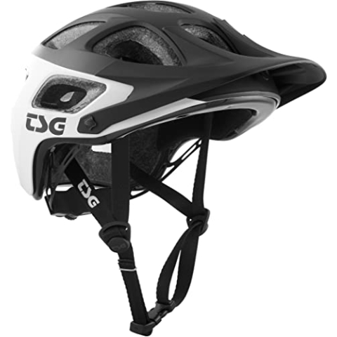 TSG Unisex – Erwachsene Seek Grafik Fahrradhelm, Block Weiß-Schwarz, M