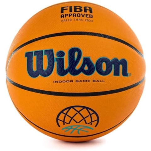 Wilson Basketball, EVO NEXT CHAMPIONS LEAGUE, Offizieller Spielball der Basketball Champions League, FIBA-zugelassen, Für Halle geeignet, Komposit-Material, WTB0900XBBCL, 7