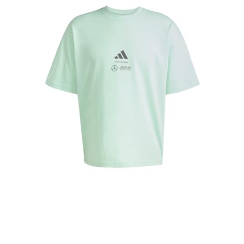 Adidas Herren Mercedes - AMG Petronas Formula ONE Team Premium Woven Tee Men, Frozen Green/Grey strata, M