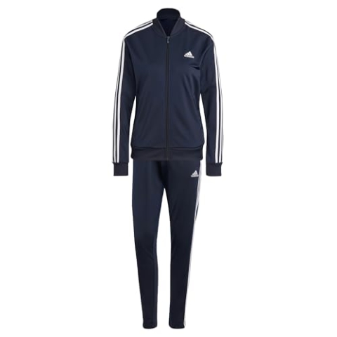 adidas Damen Essentials 3-Stripes Track Suit, Legend Ink/White, M
