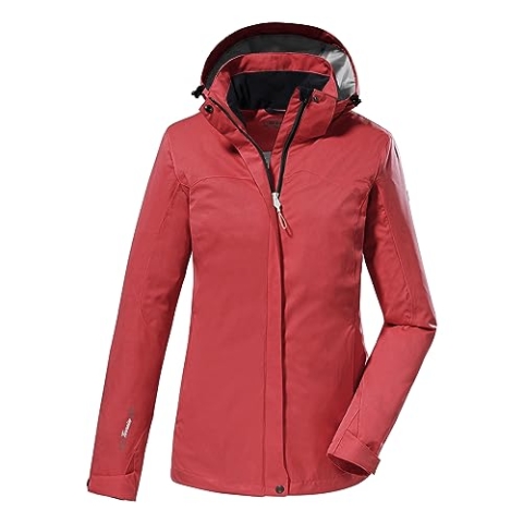 killtec Damen Funktionsjacke/Outdoorjacke mit abzippbarer Kapuze KOS 133 WMN JCKT, coral pink, 44, 38383-000