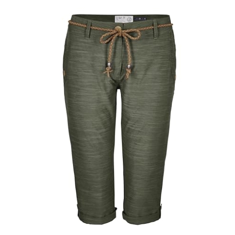 G.I.G.A. DX Damen Caprihose/Shorts mit Gürtel GS 93 WMN PNTS, Oliv, 38, 41498-000