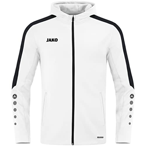JAKO Kinder Kapuzenjacke Power, Weiß, 140