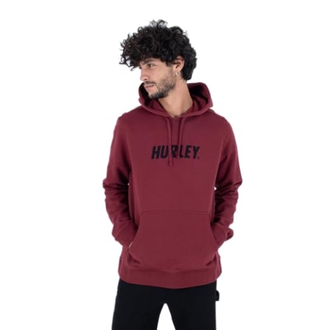 Hurley Herren Fastlane Solid Po Fleece Sweatshirt, Russet, L