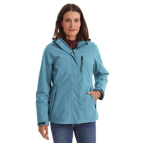 Killtec Damen Outdoorjacke Funktionsjacke mit abzippbarer Kapuze KOW 140 WMN Jckt wasserdicht, Winddicht, atmungsaktiv 00841-sturmblau 40