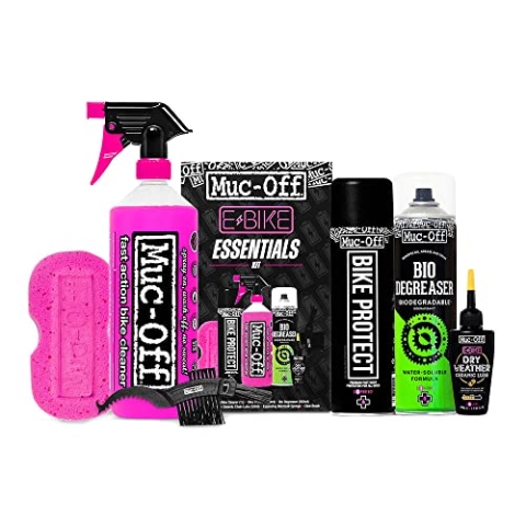 Muc-Off Unisex-Adult accessorio e-Bike Care Essential kit Zubehör, Schwarz, 7 stück (1er Pack)