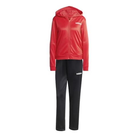 adidas Damen ESSENTIALS LINEAR TRACKSUIT, Pure Ruby, M